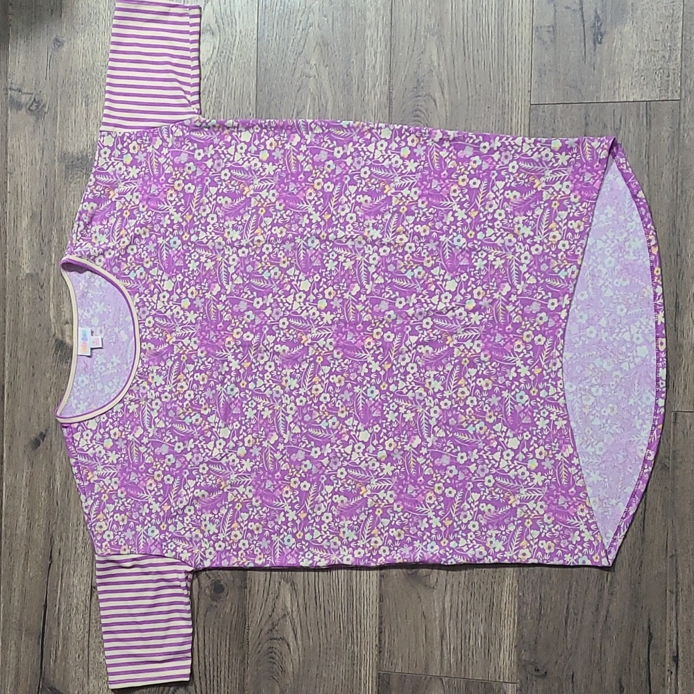Purple Floral Print Small LuLaRoe Irma